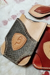Portacarte in Vacchetta, Bovina e Salmone Piccolo Lord 3 Tasche - Finito