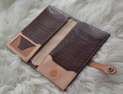 021 Ultra Slim 24 Carte Long Wallet Premium con Tasca Zip